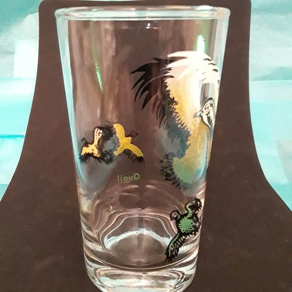 QUAIL - GAME BIRD GLASS - 12-OUNCE TUMBLER - MID CENTURY - 5-1/4" TALL - Picture 3 of 4